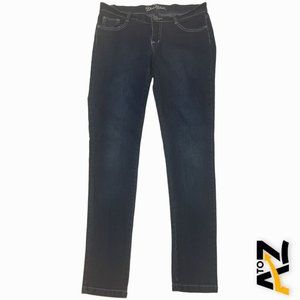 Yom Yom Womens Pants Size 5 Dark Blue Jeans Gold Sequined Back Pockets